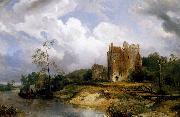 Wijnand Nuyen River Landscape with Ruins oil painting reproduction
